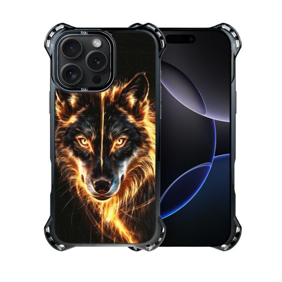 Etui do iPhone 16 Pro Max IBIZU DropGuard Ultra z MagSafe, Wilki, Ognisty wilk (5)