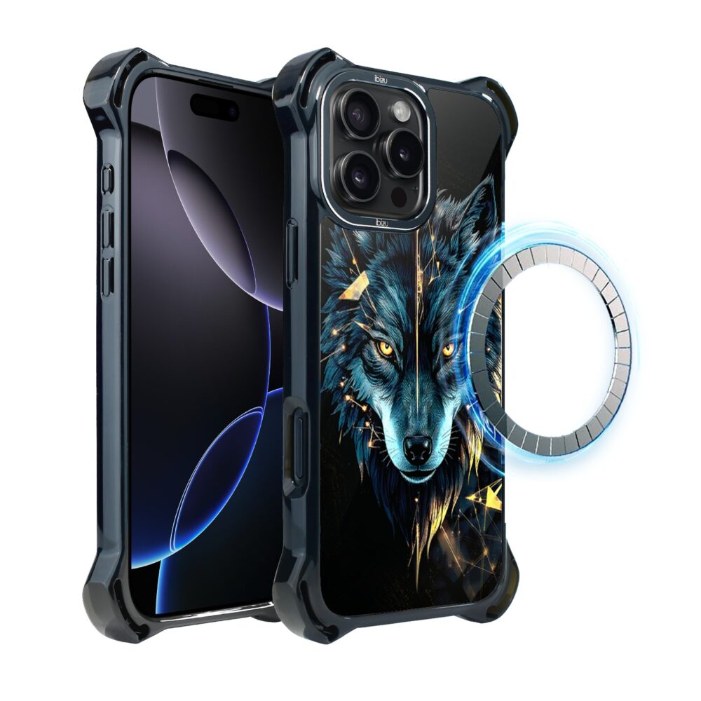 Etui do iPhone 16 Pro Max IBIZU DropGuard Ultra z MagSafe, Wilki, Wilk mocy (7)