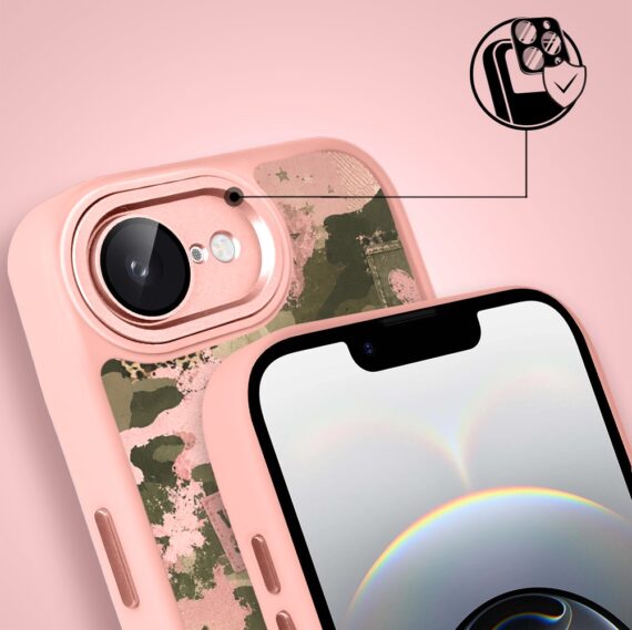 Etui do iPhone 16e Color Flush z MagSafe, z osłoną aparatu, Wild & Strong, różowe (2)