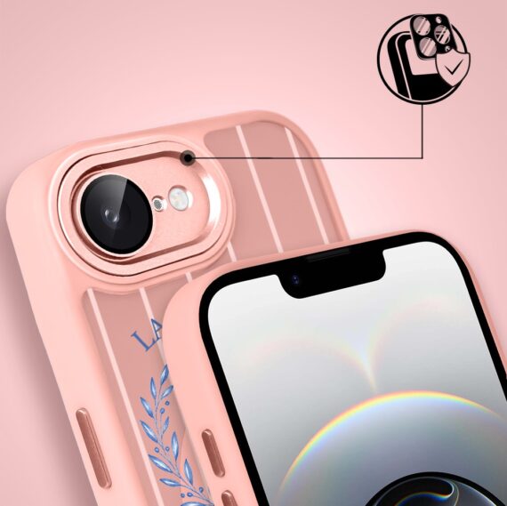 Etui do iPhone 16e Color Flush z MagSafe, z osłoną aparatu, cytrynowa dolce vita, różowe (1)