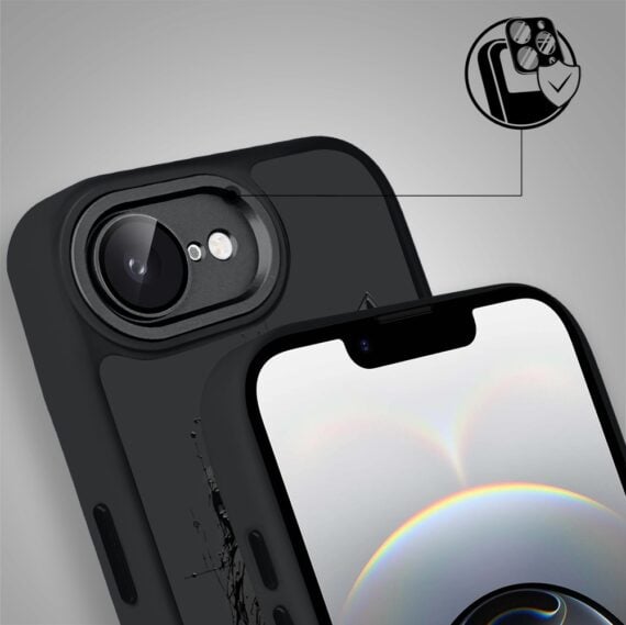 Etui do iPhone 16e Color Flush z MagSafe, z osłoną aparatu, dusza wojownika czarne (8)