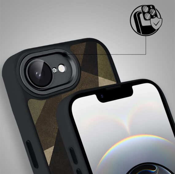 Etui do iPhone 16e Color Flush z MagSafe, z osłoną aparatu, miejskie moro, czarne (4)
