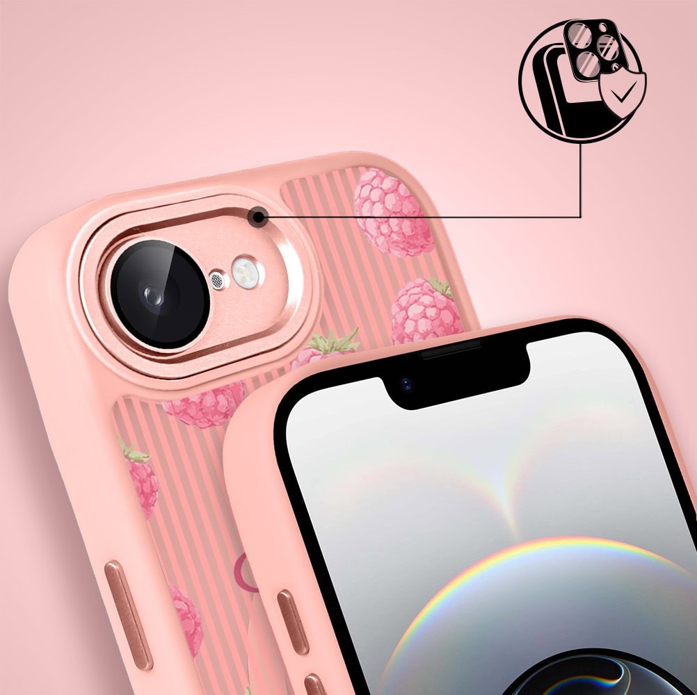 Etui do iPhone 16e Color Flush z MagSafe, z osłoną aparatu, słodka malina, różowe (8)