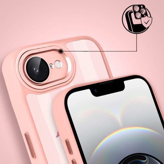 Etui do iPhone 16e Color Flush z MagSafe, z osłoną aparatu, truskawkowy moment, różowe (7)