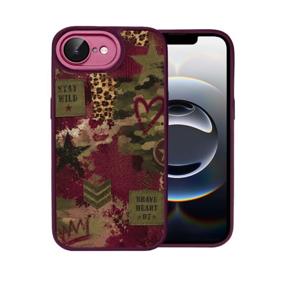Etui do iPhone 16e, Color Flush z Magsafe, z osłoną aparatu, rebel soul, wiśniowe (7)