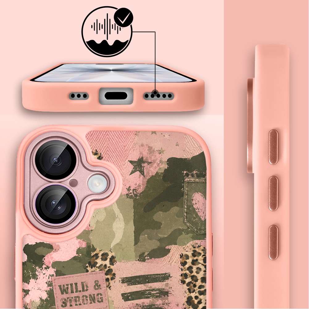Etui do iPhone 17 Color Flush z MagSafe, z osłoną aparatu, Wild & Strong, różowe (5)