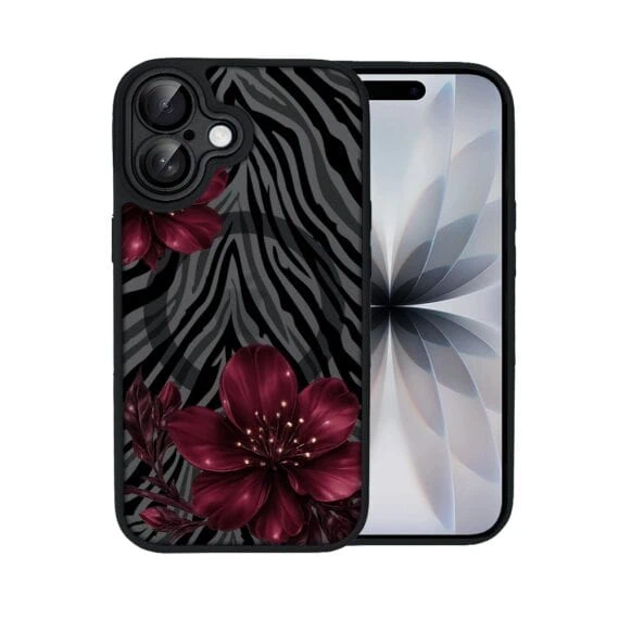 Etui do iPhone 17 Color Flush z MagSafe, z osłoną aparatu, bordowa egzotyka, czarne (8)