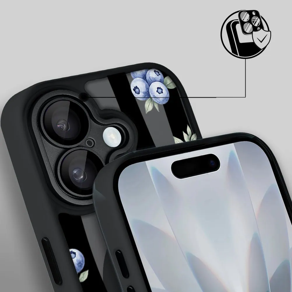 Etui do iPhone 17 Color Flush z MagSafe, z osłoną aparatu, borówkowy rytm, czarne (4)