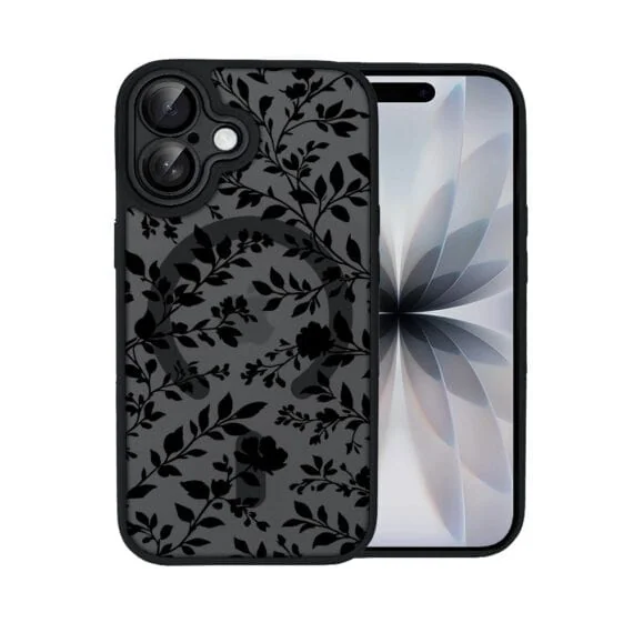 Etui do iPhone 17 Color Flush z MagSafe, z osłoną aparatu, cienisty ogród, czarne (5)