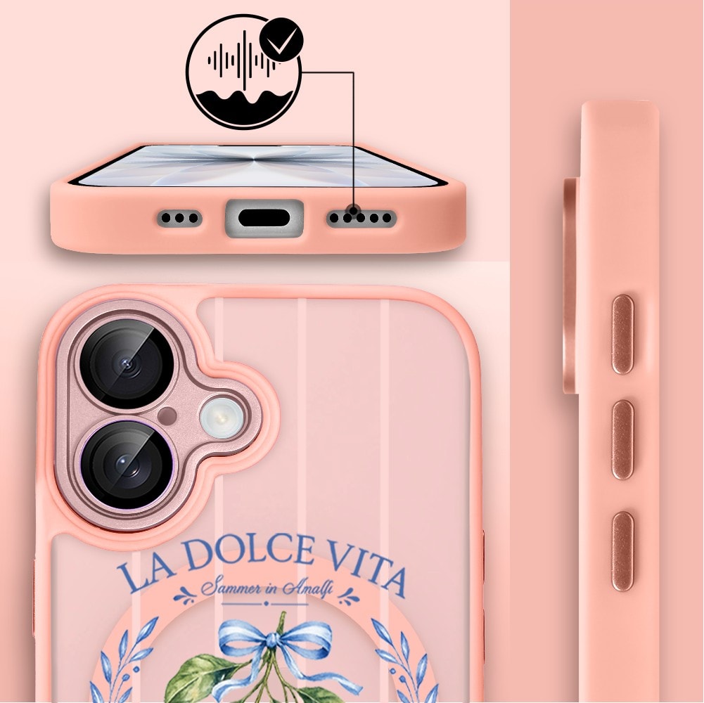 Etui do iPhone 17 Color Flush z MagSafe, z osłoną aparatu, cytrynowa dolce vita, różowe (3)