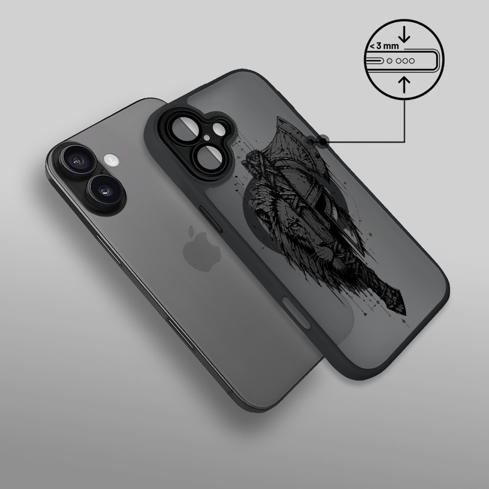 Etui do iPhone 17 Color Flush z MagSafe, z osłoną aparatu, dusza wojownika, czarne (3)