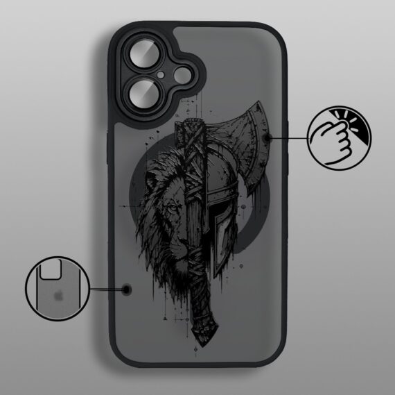 Etui do iPhone 17 Color Flush z MagSafe, z osłoną aparatu, dusza wojownika, czarne (6)