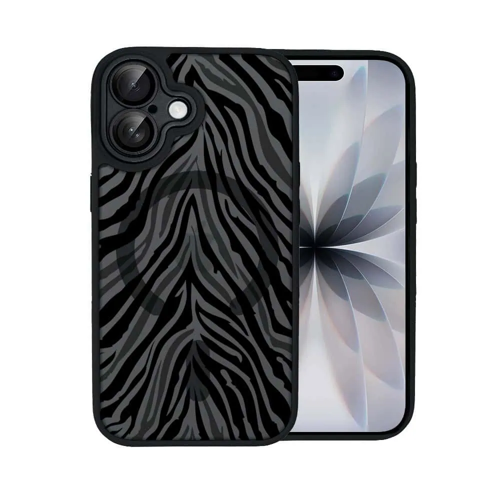 Etui do iPhone 17 Color Flush z MagSafe, z osłoną aparatu, hipnotyczna zebra, czarne