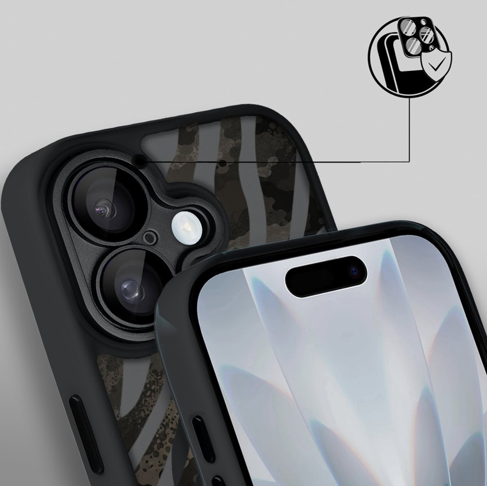 Etui do iPhone 17 Color Flush z MagSafe, z osłoną aparatu, miejski kamuflaż, czarne (1)