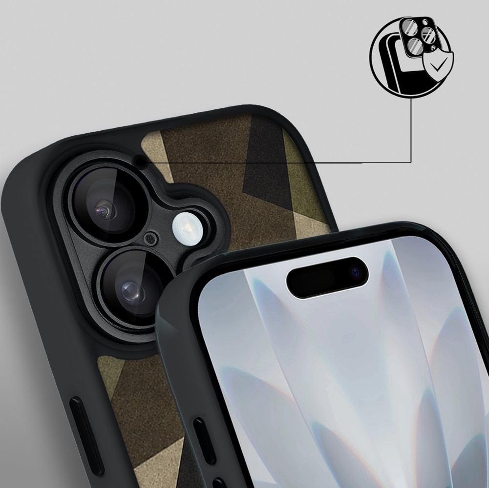 Etui do iPhone 17 Color Flush z MagSafe, z osłoną aparatu, miejskie moro, czarne (5)