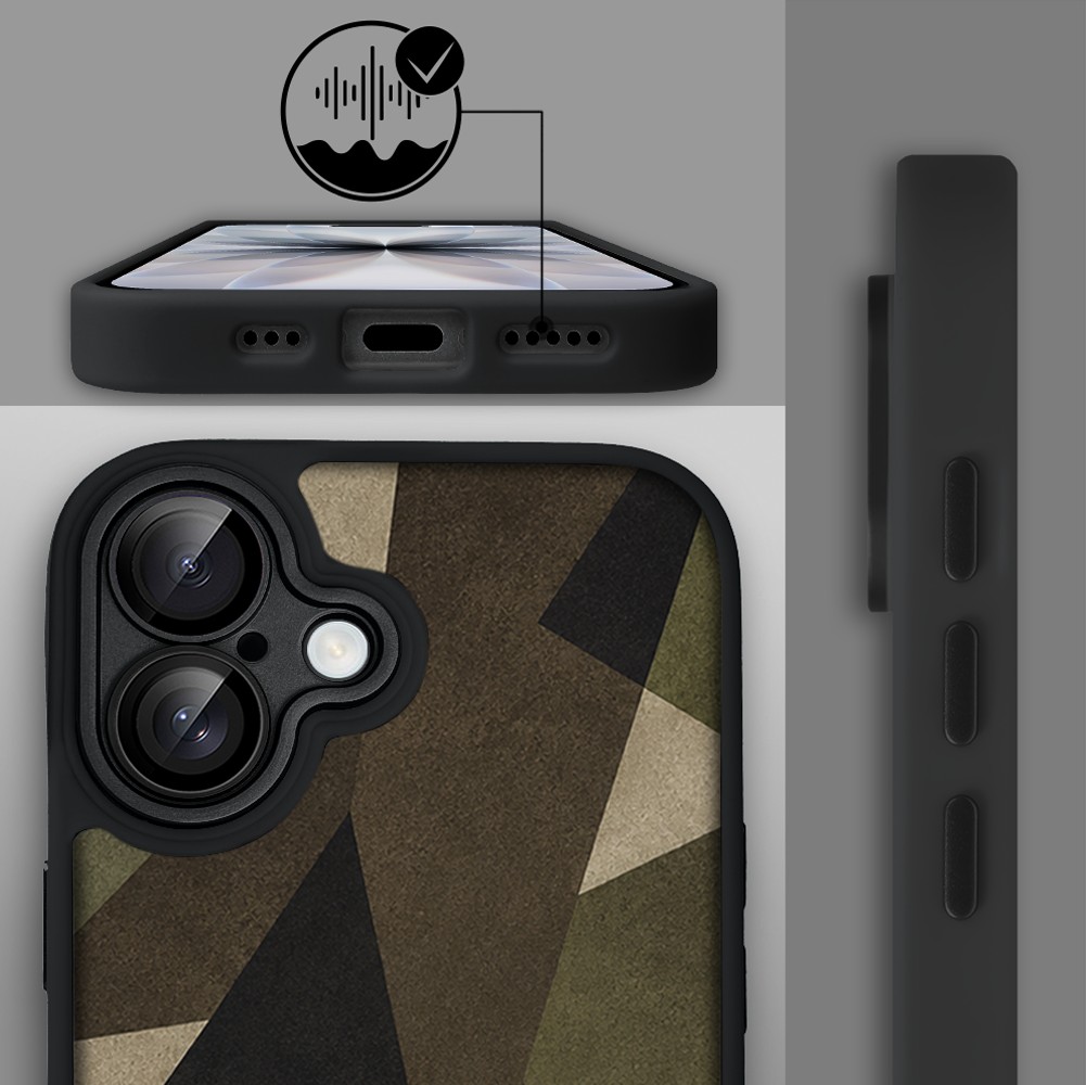 Etui do iPhone 17 Color Flush z MagSafe, z osłoną aparatu, miejskie moro, czarne (6)