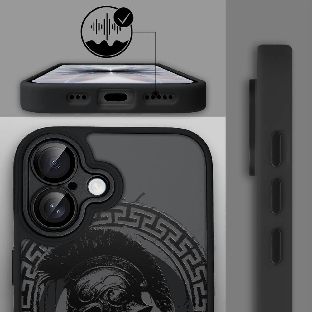 Etui do iPhone 17 Color Flush z MagSafe, z osłoną aparatu, moc centuriona, czarne (2)