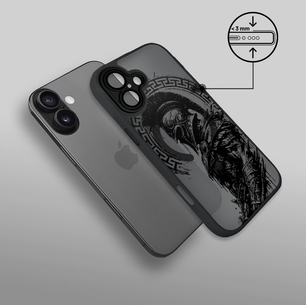 Etui do iPhone 17 Color Flush z MagSafe, z osłoną aparatu, moc centuriona, czarne (3)