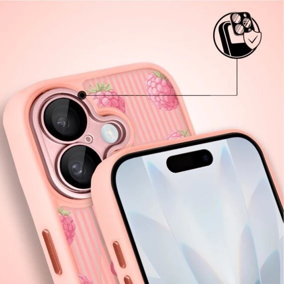 Etui do iPhone 17 Color Flush z MagSafe, z osłoną aparatu, słodka malina, różowe (1)