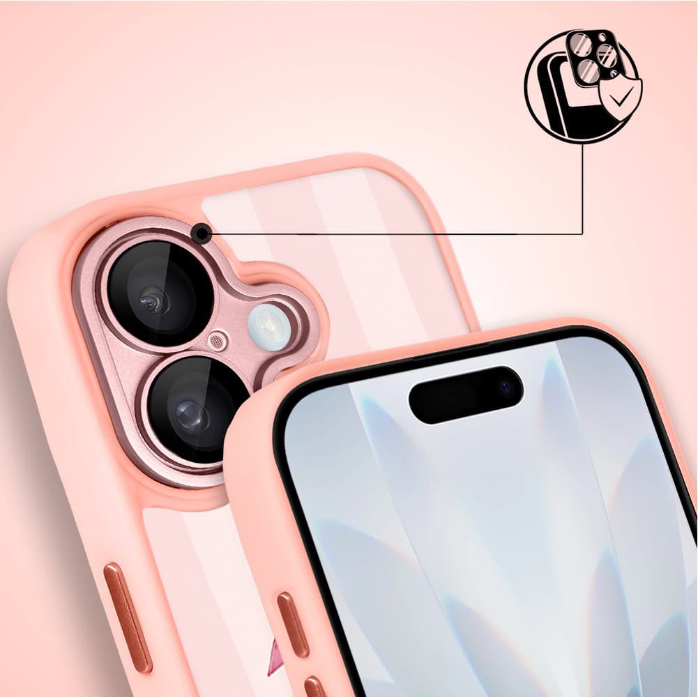 Etui do iPhone 17 Color Flush z MagSafe, z osłoną aparatu, truskawkowy moment, różowe (1)