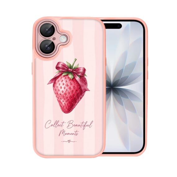 Etui do iPhone 17 Color Flush z MagSafe, z osłoną aparatu, truskawkowy moment, różowe (5)