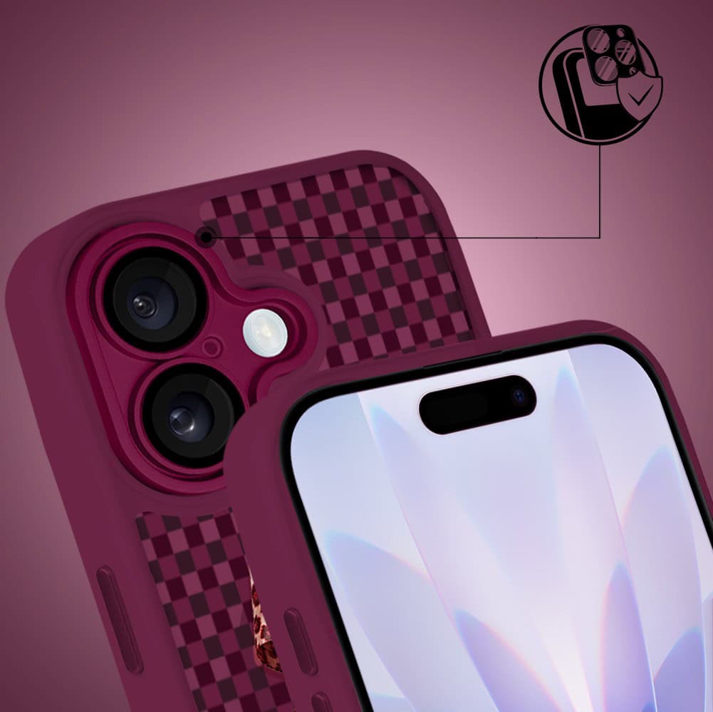 Etui do iPhone 17, Color Flush z Magsafe, z osłoną aparatu, kokieteryjna wiśnia, wiśniowe (2)