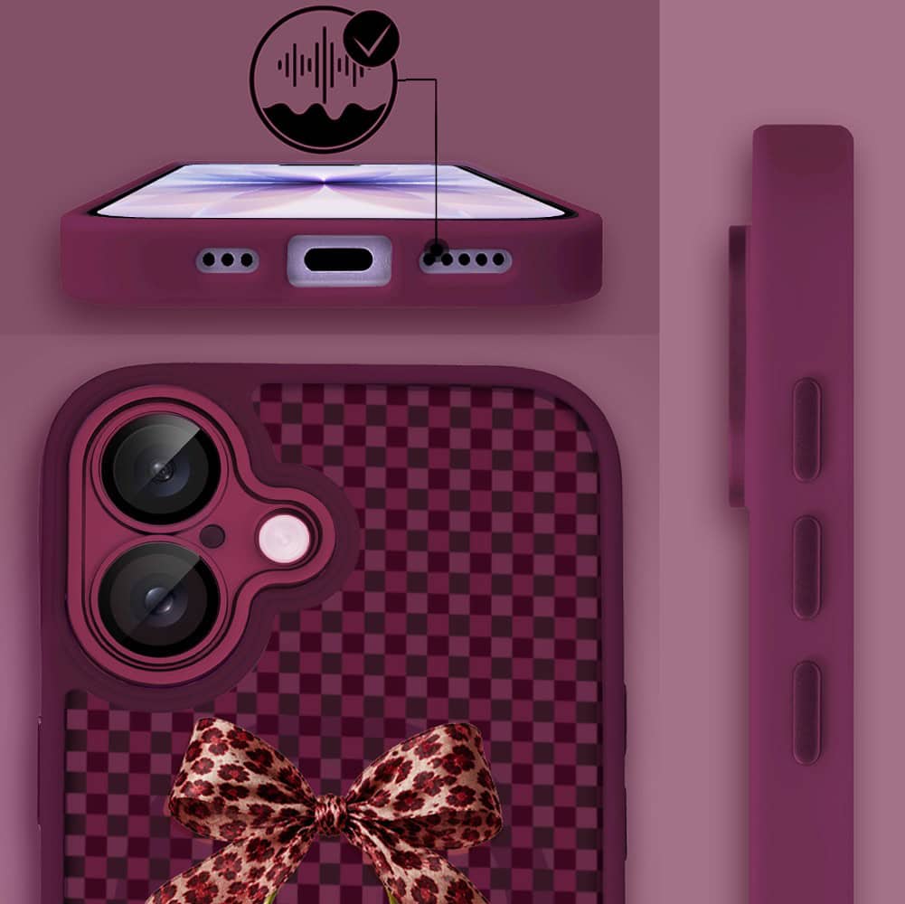 Etui do iPhone 17, Color Flush z Magsafe, z osłoną aparatu, kokieteryjna wiśnia, wiśniowe (3)