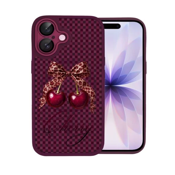 Etui do iPhone 17, Color Flush z Magsafe, z osłoną aparatu, kokieteryjna wiśnia, wiśniowe (6)