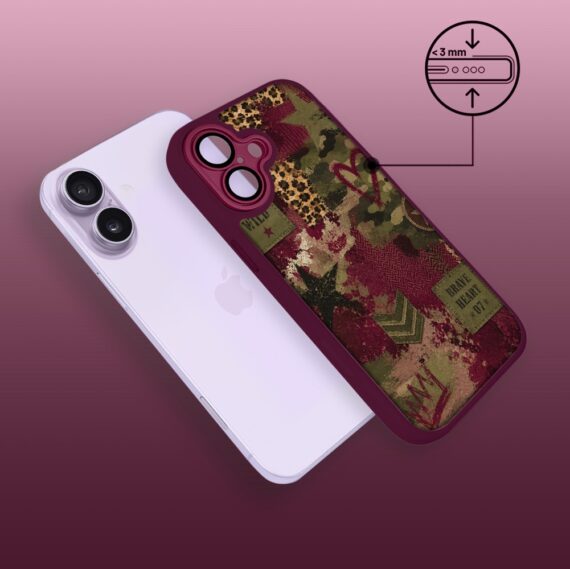 Etui do iPhone 17, Color Flush z Magsafe, z osłoną aparatu, rebel soul, wiśniowe (6)