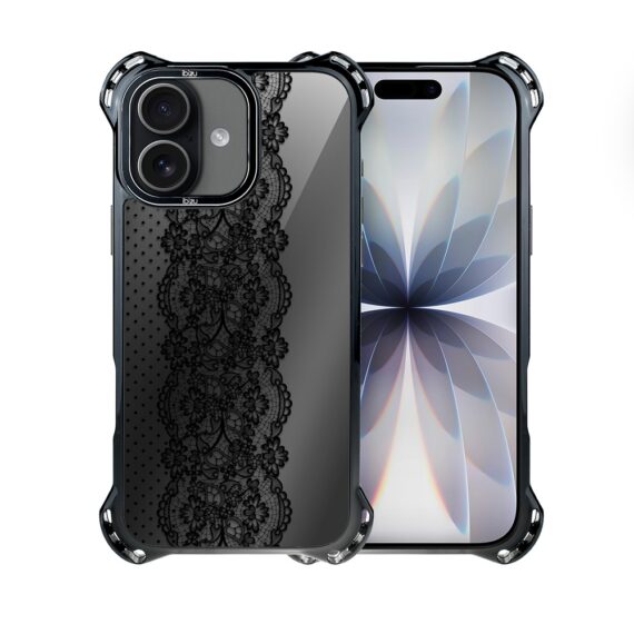 Etui do iPhone 17 IBIZU DropGuard Ultra z MagSafe, Midnight, Ornamentowa koronka (5)