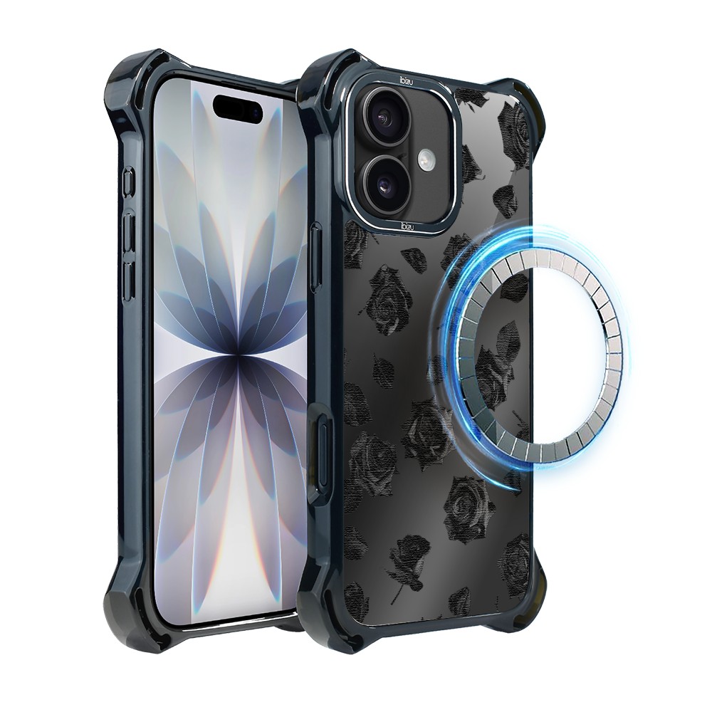 Etui do iPhone 17 IBIZU DropGuard Ultra z MagSafe, Midnight, Sen róż