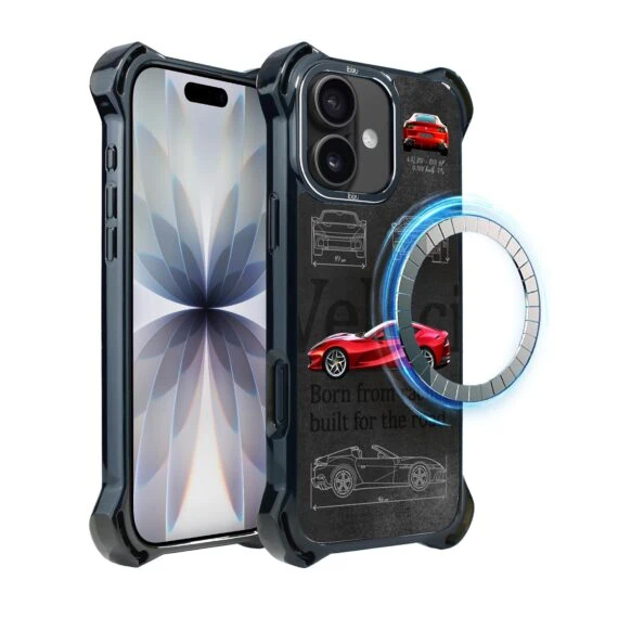 Etui do iPhone 17 IBIZU DropGuard Ultra z MagSafe, TechDrive, 812 Superfast, nowe (5)