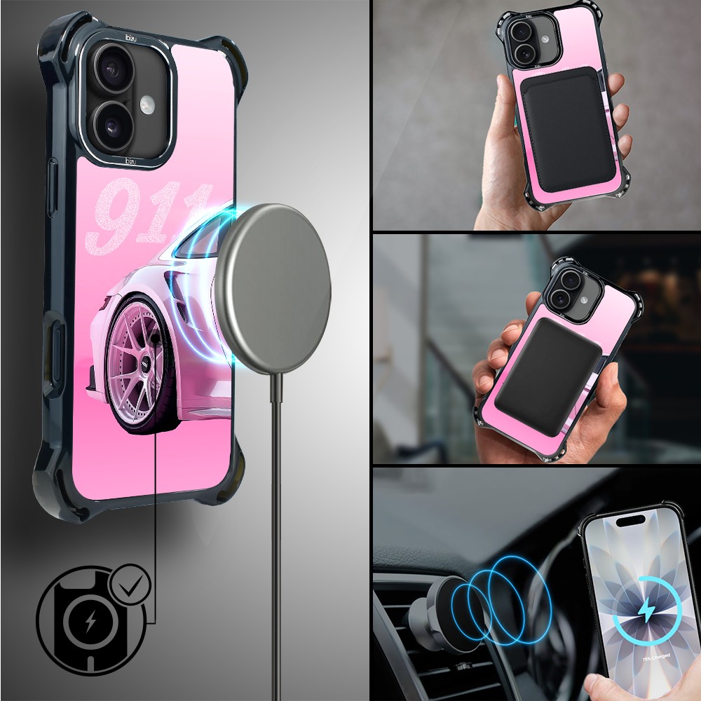 Etui do iPhone 17 IBIZU DropGuard Ultra z MagSafe, TechDrive, 911 różowe, poprawne (6)
