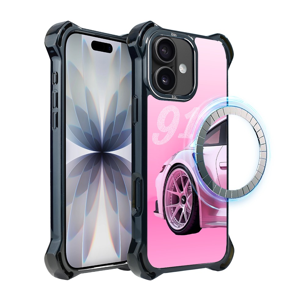 Etui do iPhone 17 IBIZU DropGuard Ultra z MagSafe, TechDrive, 911 różowe