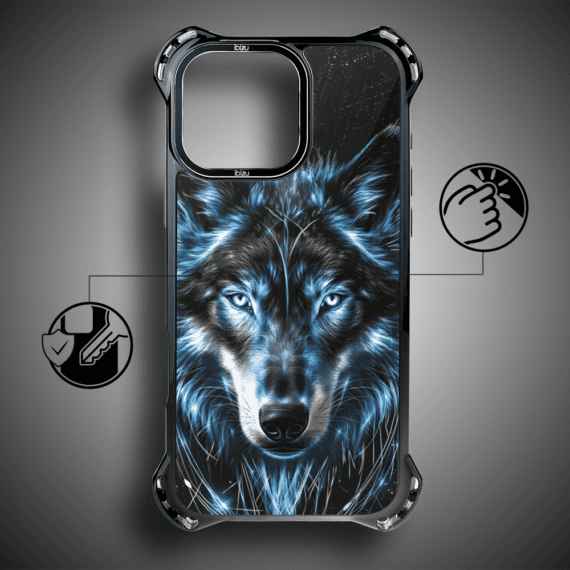 Etui do iPhone 17 IBIZU DropGuard Ultra z MagSafe, Wilki, Lodowy wilk (4)