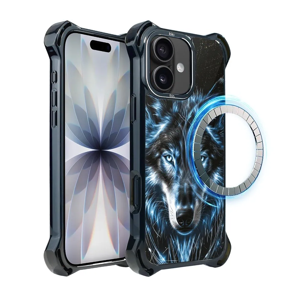 Etui do iPhone 17 IBIZU DropGuard Ultra z MagSafe, Wilki, Lodowy wilk (5)