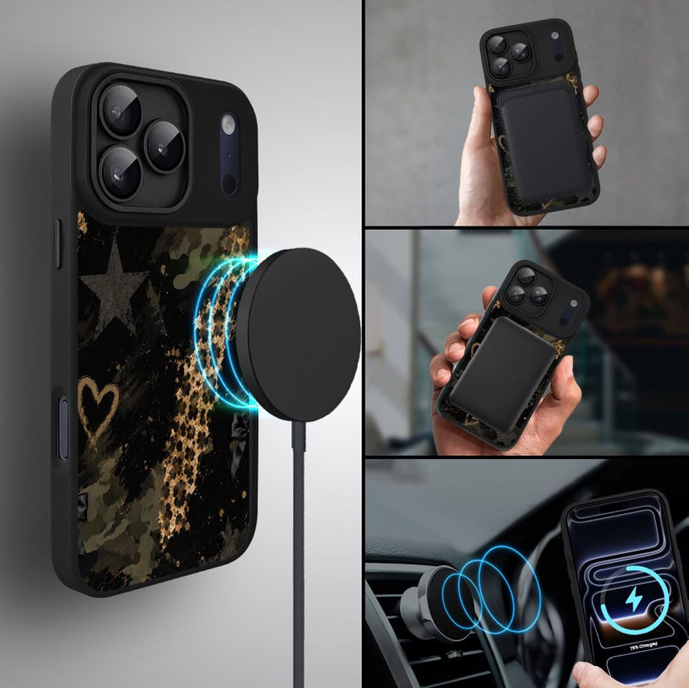 Etui do iPhone 17 Pro Color Flush z MagSafe, z osłoną aparatu, nocna rebeliantka, czarne (5)