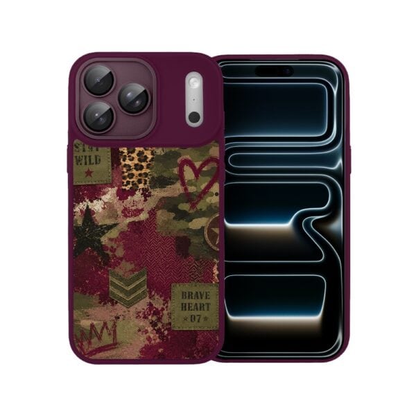 Etui do iPhone 17 Pro Max, Color Flush z Magsafe, z osłoną aparatu, rebel soul, burgundowe