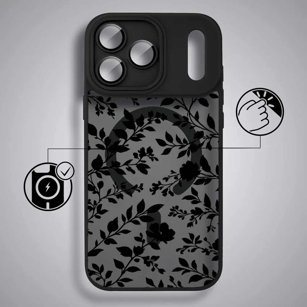 Etui do iPhone 17 Pro Max Color Flush z MagSafe, z osłoną aparatu, cienisty ogród, czarne (1)