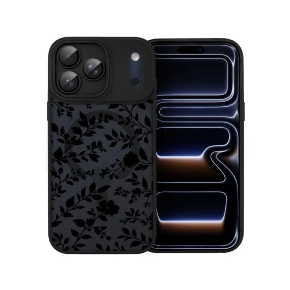Etui do iPhone 17 Pro Max Color Flush z MagSafe, z osłoną aparatu, cienisty ogród, czarne (2)