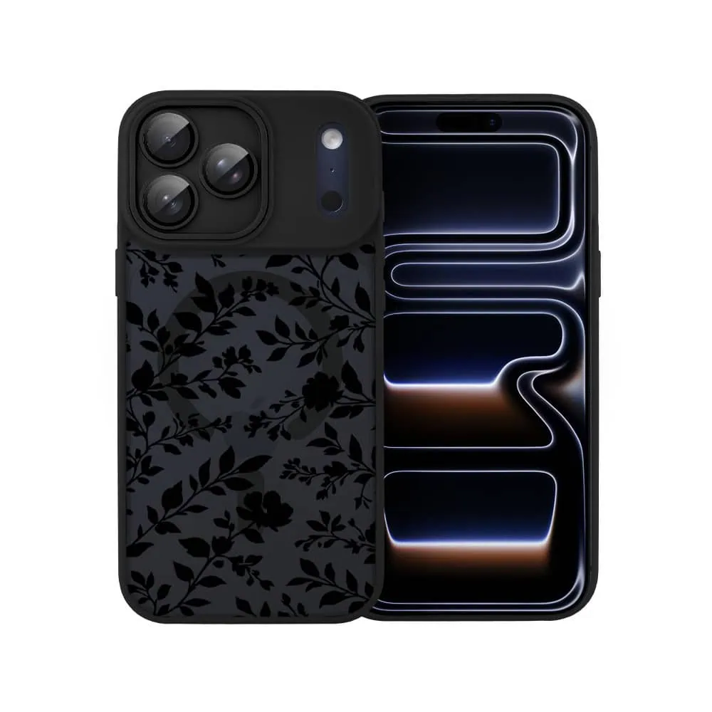 Etui do iPhone 17 Pro Color Flush z MagSafe, z osłoną aparatu, cienisty ogród, czarne