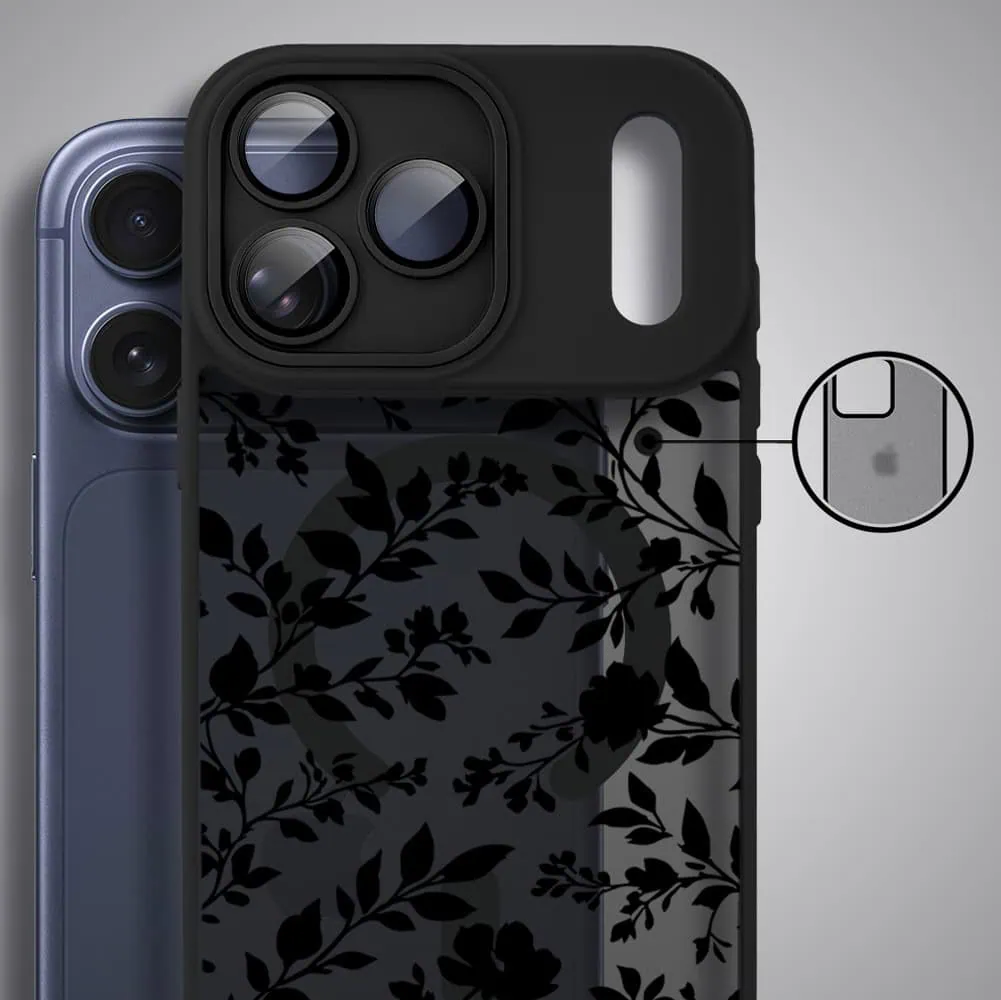 Etui do iPhone 17 Pro Max Color Flush z MagSafe, z osłoną aparatu, cienisty ogród, czarne (4)