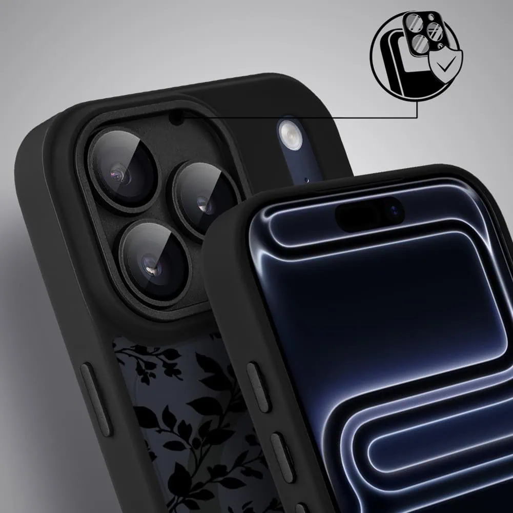 Etui do iPhone 17 Pro Max Color Flush z MagSafe, z osłoną aparatu, cienisty ogród, czarne (6)