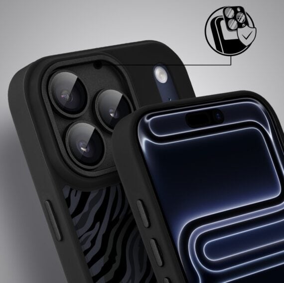 Etui do iPhone 17 Pro Max Color Flush z MagSafe, z osłoną aparatu, hipnotyczna zebra, czarne (1)