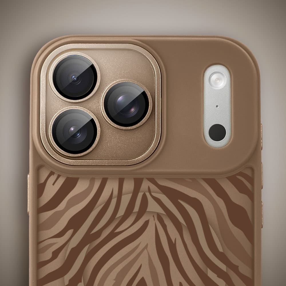 Etui do iPhone 17 Pro Max Color Flush z MagSafe, z osłoną aparatu, hipnotyczna zebra, pustynny brąz (8)