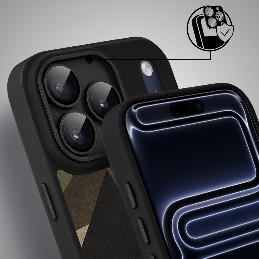 Etui do iPhone 17 Pro Max Color Flush z MagSafe, z osłoną aparatu, miejskie moro, czarne (4)