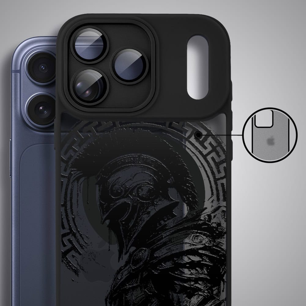 Etui do iPhone 17 Pro Max Color Flush z MagSafe, z osłoną aparatu, moc centuriona, czarne (6)