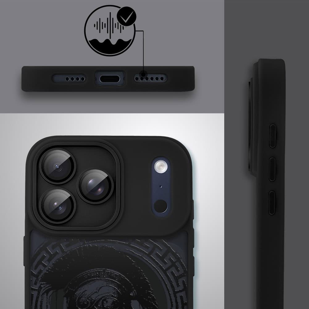 Etui do iPhone 17 Pro Max Color Flush z MagSafe, z osłoną aparatu, moc centuriona, czarne (7)