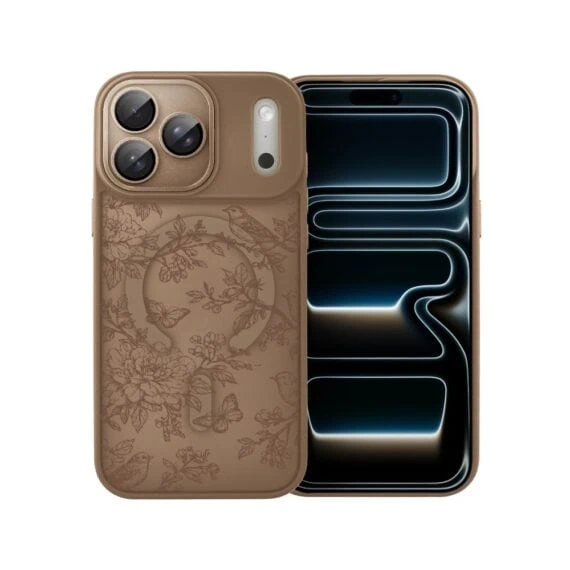 Etui do iPhone 17 Pro Max Color Flush z MagSafe, z osłoną aparatu, nocna botanika, pustynny brąz (7)
