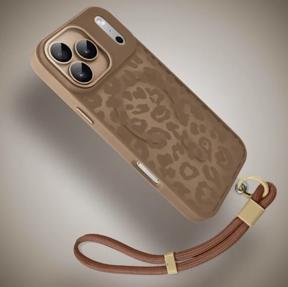 Etui do iPhone 17 Pro Max Color Flush z MagSafe, z osłoną aparatu, subtelna panterka, pustynny brąz (2)